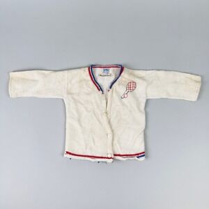 Vintage J. Magnin & Co Personality Baby Sweater‎ Tennis Racquet 100% Orlon